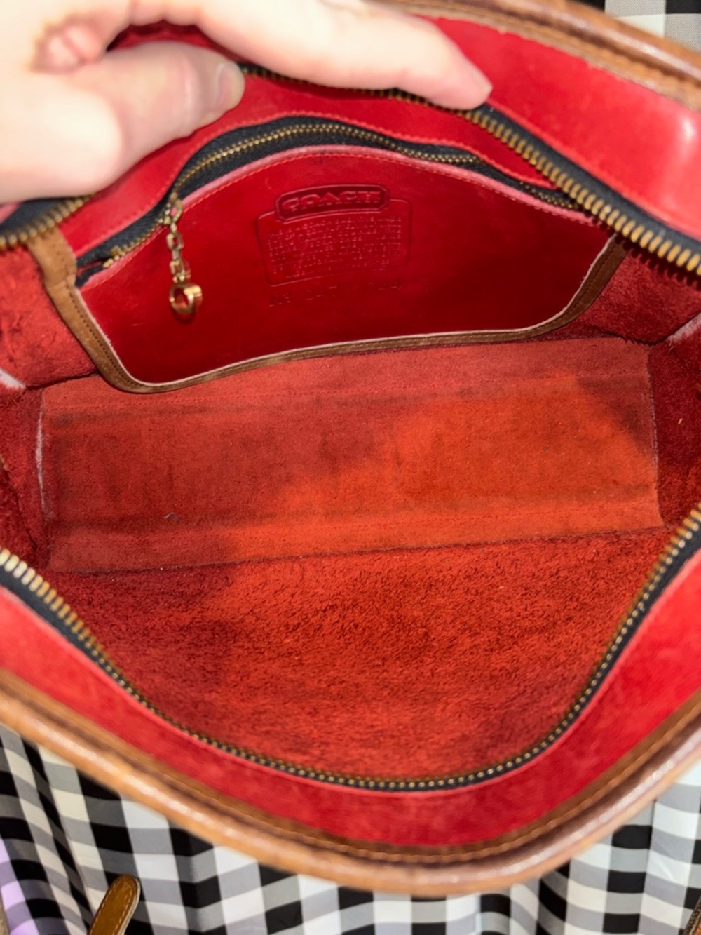 Coach 1980s Red Swagger Spectator Bag Made in USA 0472-044 - Picture 7 of 8